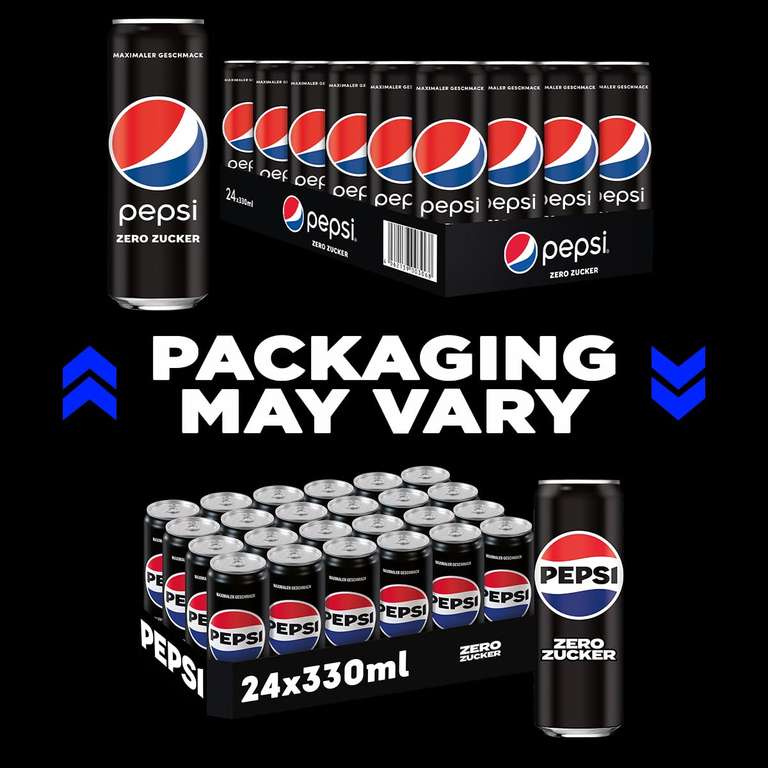 [Amazon Angebot] Pepsi Cola Max 24x0,33L für 0,66 Cent die Dose -25%