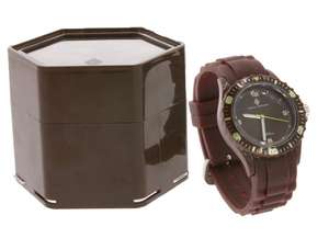 GROOVE TIMEPIECES Uhr sportliche Armband-Uhr Wasserdicht bis 3 ATM Braun - sehr hässlich