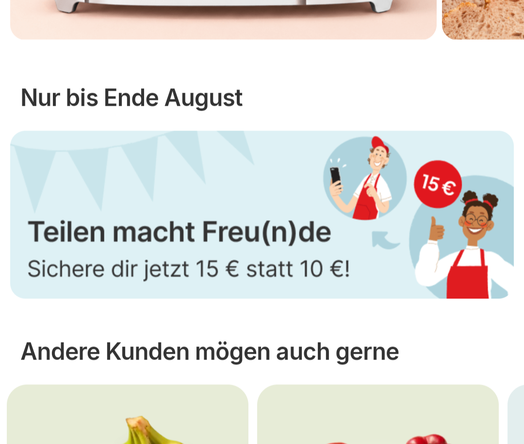 Erhöhtes KWK bei Picnic 15€ für Werber und Geworbenen
