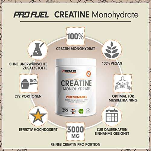 Creatin Monohydrat Pulver 1kg / Pro Fuel