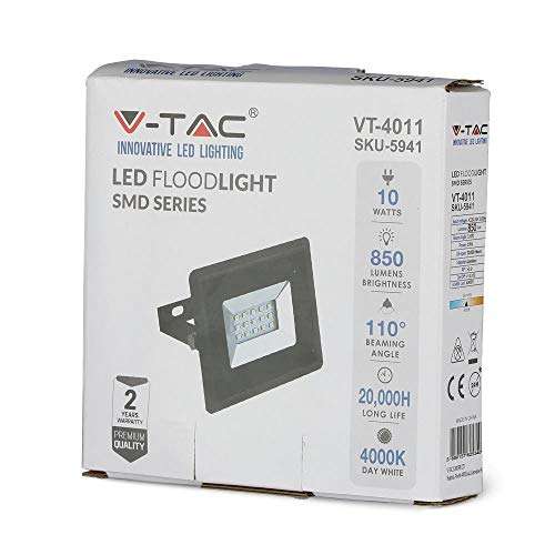 V-TAC VT-4011 5941 LED-Außenstrahler 10W Naturweiß (Prime)