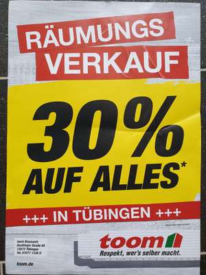 Lokal TOOM Baumarkt Tübingen 30% auf alles*
