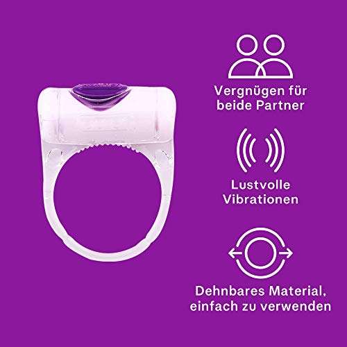 Durex Vibrations Ring - Angenehm weicher Penisvibratorring zur Stimulation im Intimbereich, 1 Stück für 3,75€ (Spar-Abo Prime)