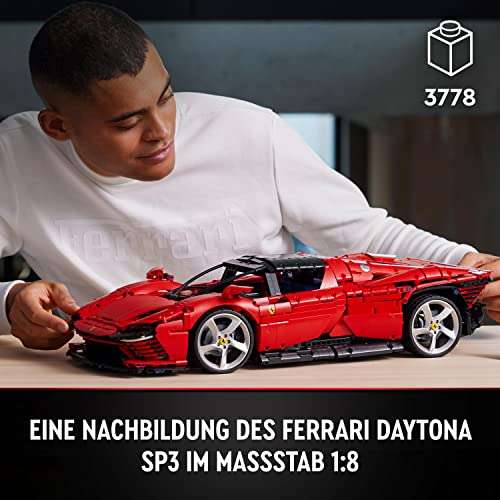LEGO 42143 Technic Ferrari Daytona SP3 Modellauto Bausatz im Maßstab 1:8, roter Supersportwagen [AMAZON]