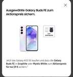 Samsung Galaxy A55 Speicherupgrade 256 GB (CB 351 EUR) Vorbestellung trade in + Buds Fe für 27€ / eff. 355,05 mit Trade in