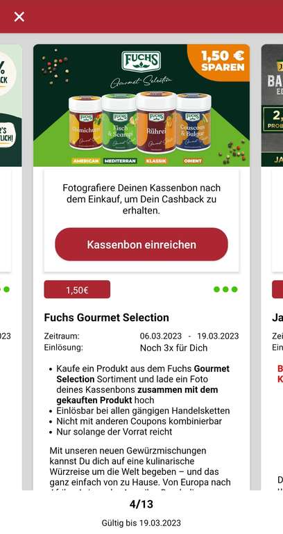 scondoo: 1,50€ Cashback auf alle Fuchs Gourmet Selection Gewürze!