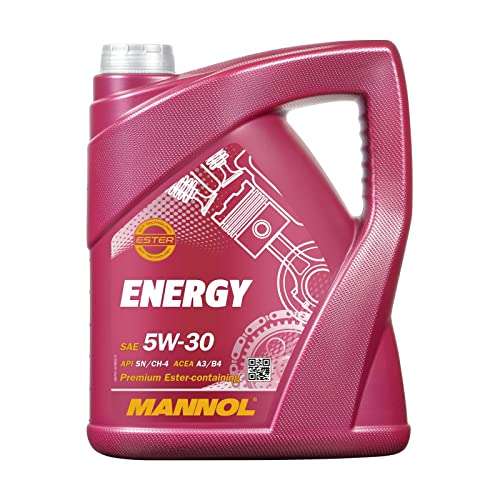 [Amazon Prime] MANNOL Energy 5W-30 API SL/CF Motoröl, 5 Liter