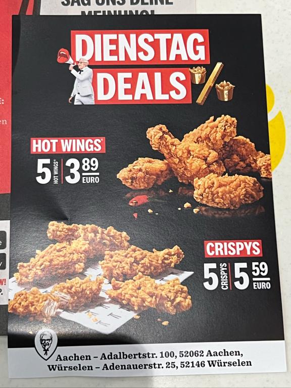 Dienstag Deals （Lokal）