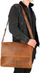 Solo Pelle Business Messenger Tasche/Umhängetasche College Tasche aus echtem Leder Model: Henry 15 Zoll für 111€ (statt 199€)