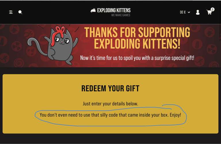 10% Gutschein Exploding Kittens