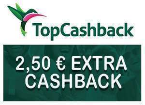 [TopCashback] Nur heute! 2,50€ Bonus für einen Einkauf mit 5€ MBW (Neu- und Bestandskunden - alle Händler)