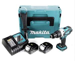 Makita Akku-Bohrschrauber DDF458RTJ 91Nm 18 V 2x 5Ah Akkus und Ladegerät im Makpac für 257,55€ [ebay]