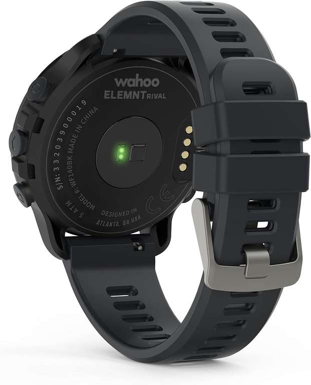 Wahoo Elemnt Rival Smartwatch (1.2", 240x240, bis 14d Akku, GPS, HR-Sensor, ANT+, Barometer, ATM5)