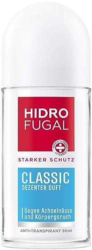 Hidrofugal Classic Roll-on (50 ml) (Spar-Abo 1,79€) , starker Anti-Transpirant Schutz mit dezentem Duft, auch 2er 4,50€ (Prime)