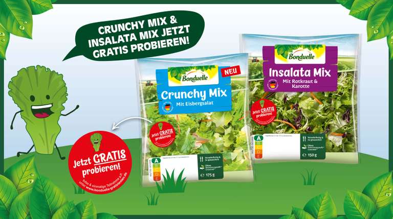 [GzG] Bonduelle Crunchy Mix oder Insalata Mix Salat gratis testen