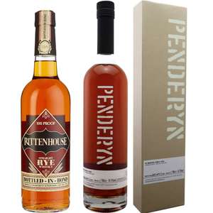 Whisky-Übersicht 161: z.B. Rittenhouse Straight Rye Whisky für 23,99€, Penderyn 2017/2021 Ex-Madeira Single Cask für 76,92€ inkl. Versand