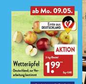 [Aldi Nord & Süd] 3 kg Wetteräpfel aus Deutschland, krumme Dinger für 1,99€