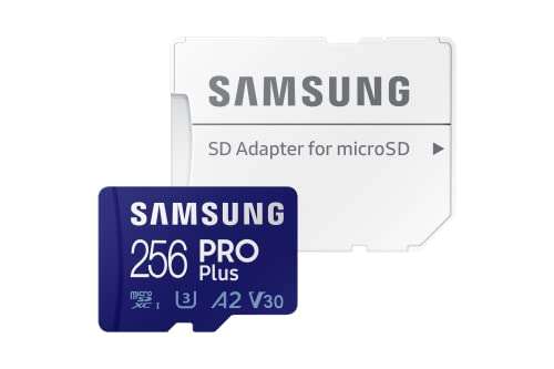 Samsung PRO Plus microSD Speicherkarte (MB-MD256KA/EU), 256 GB, UHS-I U3, Full HD & 4K UHD, 160 MB/s Lesen, 120 MB/s Schreiben (PRIME)