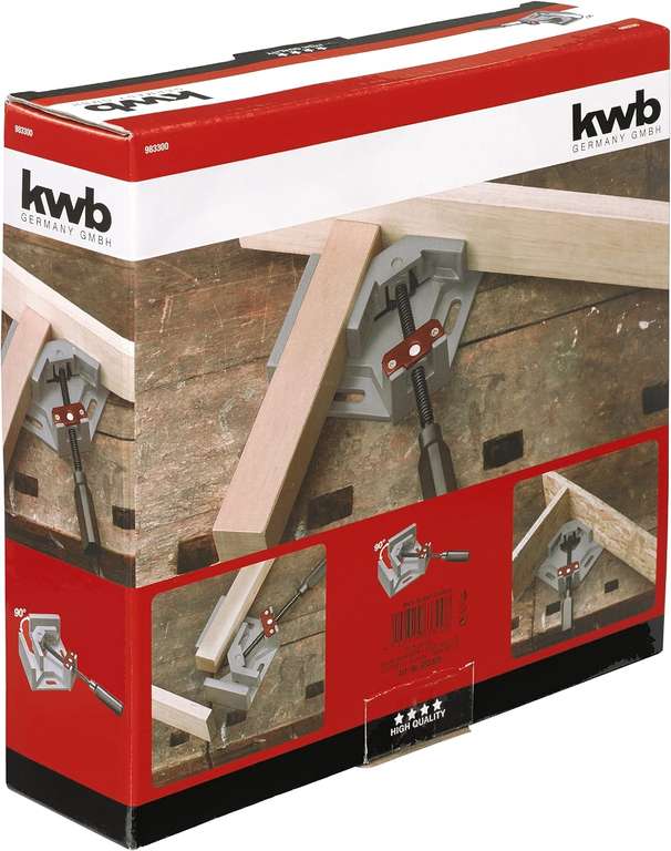 kwb Winkel-Spanner für rechte Winkel 90°, Spannweite 68 mm Backenhöhe 35 mm, Alu 15,99€/ kwb Extreme Force Bit-Box – 28-tlg. 12,99€