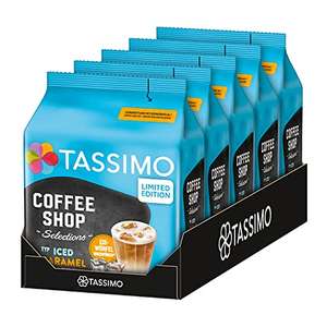 Tassimo Kapseln Coffee Shop Selections, Typ Iced Caramel Latte, 40 Kaffeekapseln, 5er Pack | 5 x 8 Getränke [Prime Spar-Abo]
