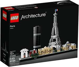 (Amazon Prime) LEGO 21044 Architecture Paris, Modellbausatz mit Eiffelturm und Louvre-Modell