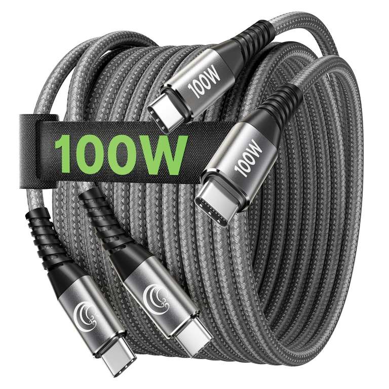 [Prime] 100W 2x Kabel USB-C zu USB-C je 2M+2M Yosou Versand : Amazon