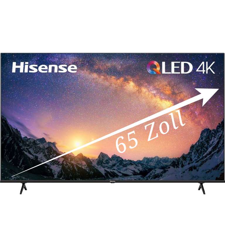 Hisense 65E77HQ QLED-Fernseher (164 cm/65 Zoll, 4K Ultra HD, Smart-TV, 60Hz (mit 100 Euro Cashback für 528,95€)