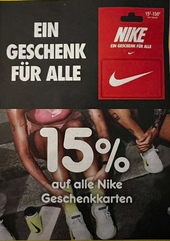 [Netto MD] 15% auf alle Nike Geschenkkarten bei Netto MD | gültig ab dem 29.01.2024