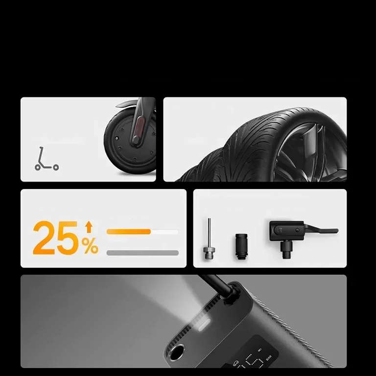 Xiaomi Mi Portable Air Compressor 2 (3-150psi, 14.4Wh Akku, USB-C)