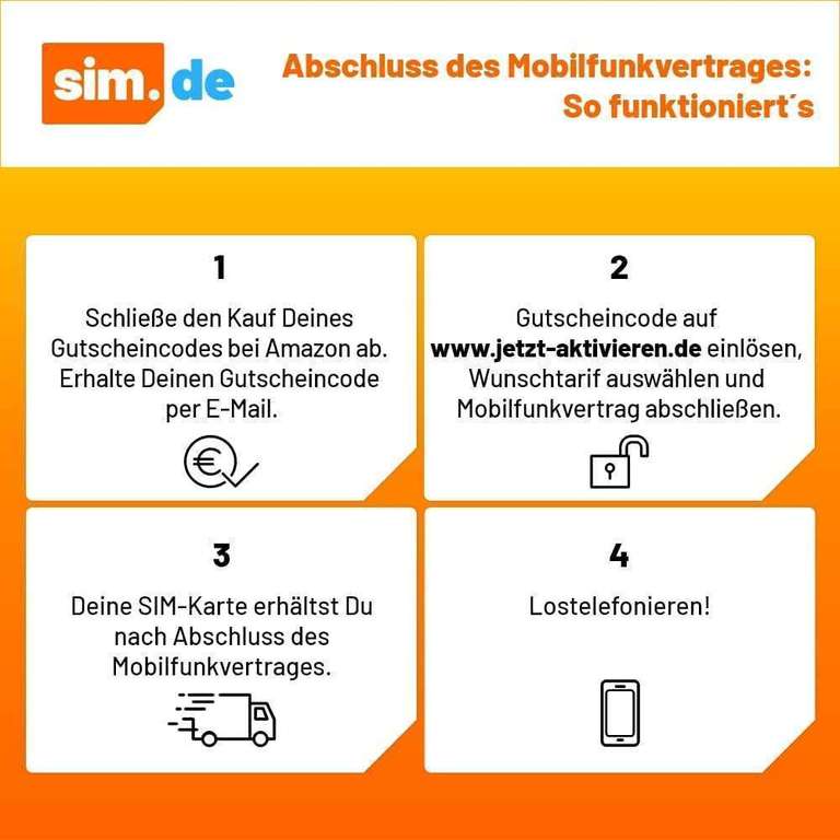 Sim.de/handyvertrag.de (O2) 5 GB LTE + Allnet + SMS-Flat + VoLTE&WLAN Call für 4,99€ / mtl kündbar/ nur 4€ AG | 6GB für 5,99€ und 3,80€ AG