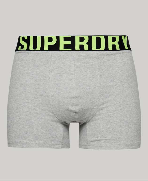 2er-Pack Superdry Herren Boxershorts Aus Bio-Baumwolle Mit Doppeltem Logo Im 2Er-Pack