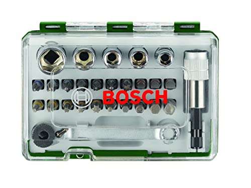 Bosch 27tlg. Schrauberbit und Ratschen-Set (PH, PZ, Hex, T, S-Bit) für 13,10€ (Prime)
