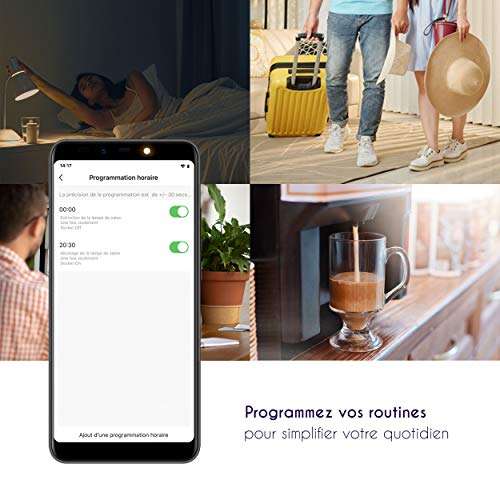 Pluggy Smart-Software kompatibel mit Google Home/Alexa, WiFi, Google Home, EU-Netzteil, 110/240 V