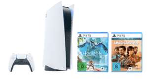 [Lokal Münster Saturn] PlayStation 5 Disc + Horizon Forbidden West + Uncharted Legacy für 619,99€