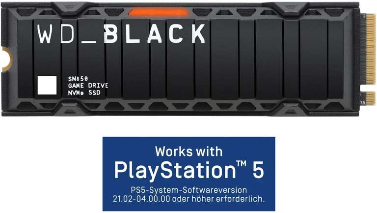 [Ebay] WD Black SN850 2TB M.2 SSD mit Heatsink für 151,50 € € oder 1 TB für 101,50 €