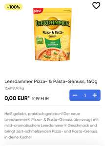 Gratis Käse Leerdammer Pizza- & Pasta-Genuss zur Gorillas Bestellung
