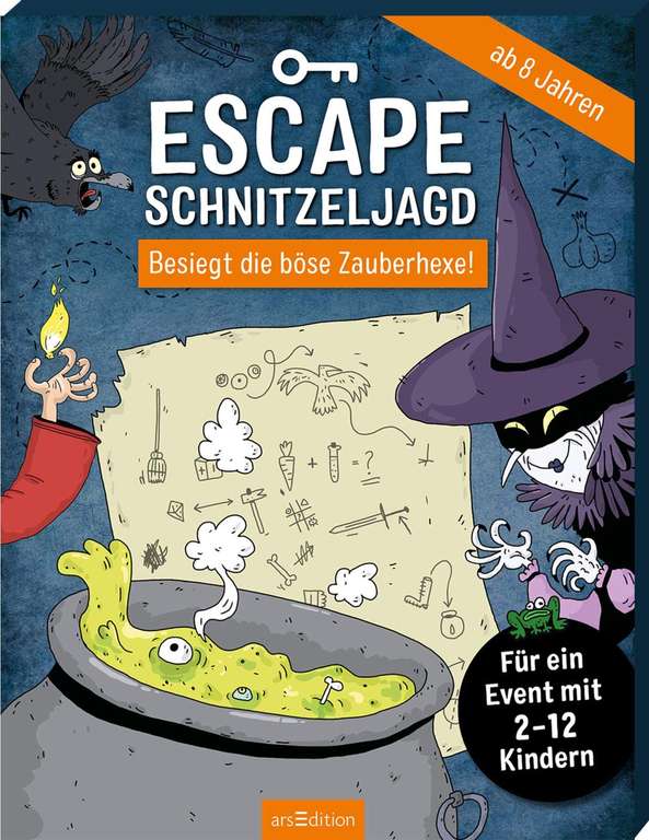 [Prime] Escape-Schnitzeljagd – Besiegt die böse Zauberhexe! | Für 2-12 Kinder ab 8 Jahren | Rundum-sorglos-Paket für den Kindergeburtstag