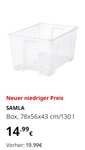 (Ikea Sammeldeal) Samla Box - Neue niedrig Preise