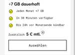 Fraenk jetzt dauerhaft 10GB + 7GB mehr Datenvolumen Telekom Handy Tarif für 5€ extra