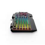 Set mini mechanische tastatur, RGB-LED-Beleuchtung, Maus mit optischem Sensor und echten 6.400 DPI LED 6 Farben, span. QWERTY-Layout (Prime)