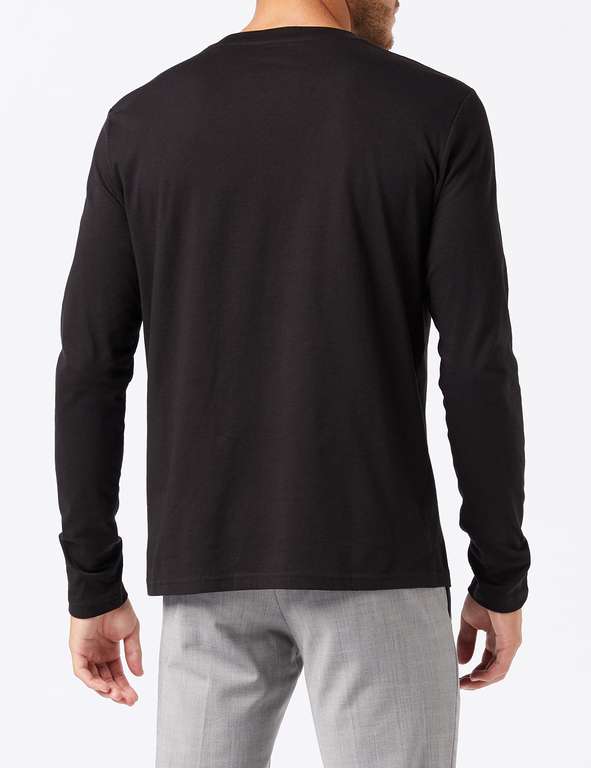 Marc O'Polo Herren Langarmshirt mit Premium-Qualität, zeitlos, mit kleinem Logo, Longsleeve aus Bio-Baumwolle [PRIME oder Abholstation]