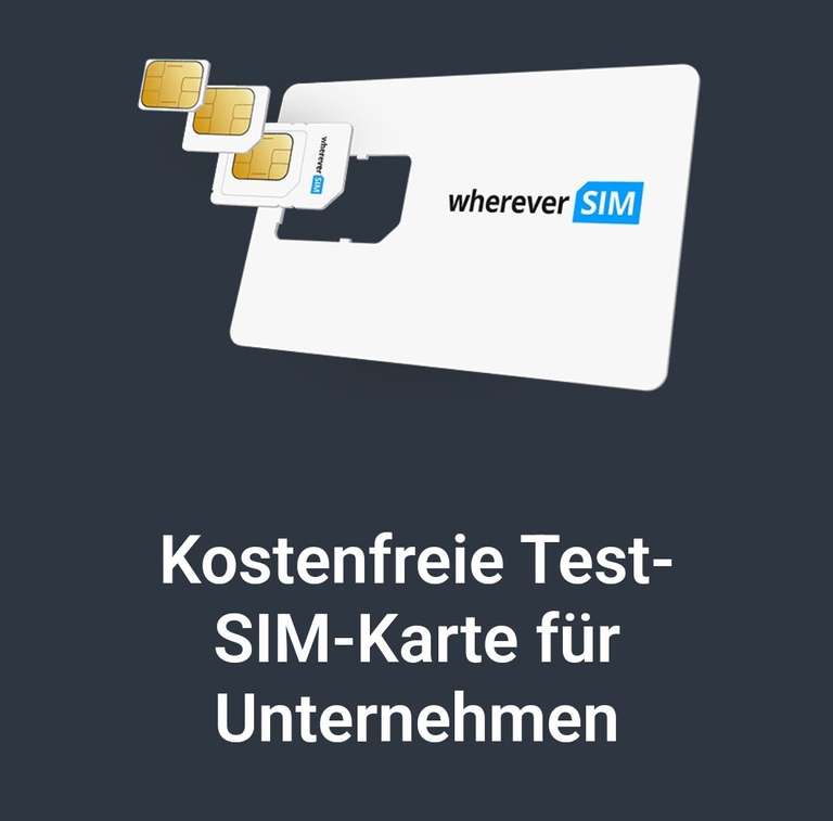 wherever SIM jetzt 6 Monate testen ( Nur Unternehmer/Selbstständige)