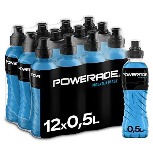 [PRIME/Sparabo] Powerade Sports Mountain Blast - isotonisches, kalorienarmes Sport Getränk Fruchtmix-Geschmack & Elektrolyte (12 x 500 ml)