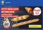 [Lidl Plus] Quiz + Lösungen | Gratis Baguette oder Croissant ab 10€ Einkaufswert