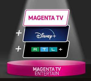 [nicht nur Telekom Kunden] Magenta TV Entertain inkl. Disney+, RTL+ (TV Now), private Sender in HD & Megathek für 10,50€ mtl. | 24M Laufzeit