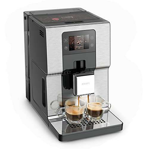 [Amazon] Krups Intuition Superautomatische Kaffeemaschine, Touchscreen, Farbe, mit Leuchtanzeige, Schwarz und Metall, EA876D