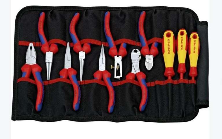 Knipex 00 19 41 Werkzeug-Rolltasche 11-teilig mit 8 Zangen - bei ManoMano und Ebay 169,30/175 €