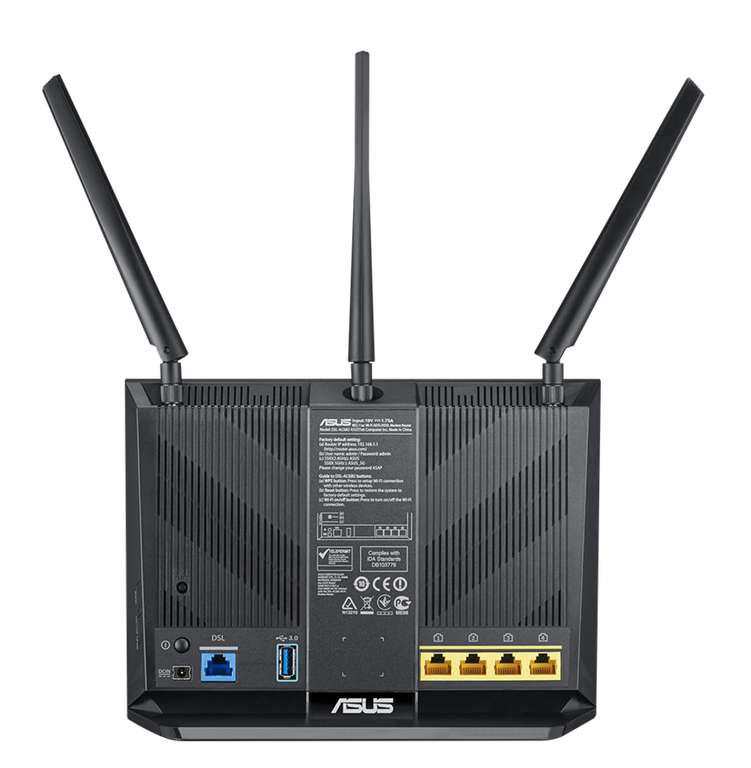 [Refurbished] ASUS DSL-AC68U AC1900 VDSL - WLAN-Router mit Modem