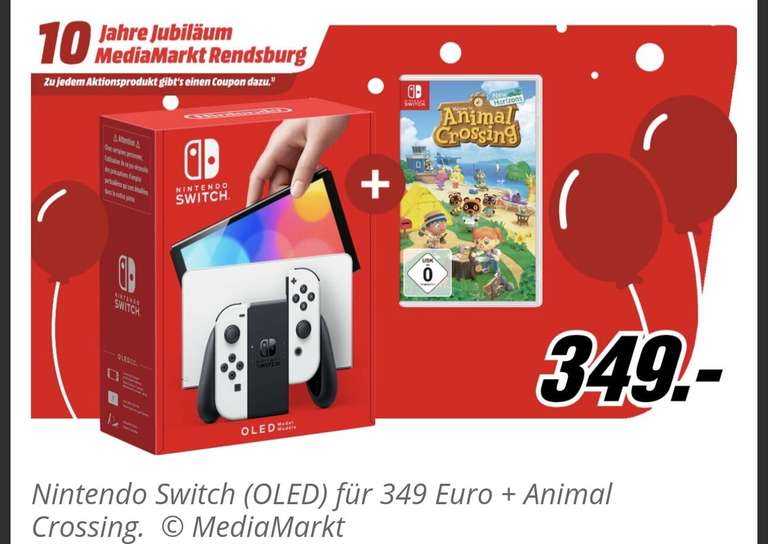 [Lokal Media Markt Rendsburg] Nintendo Switch Oled & Animal Crossing New Horizons
