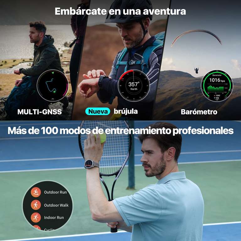 Ticwatch Pro 5 Android Smartwatch Snapdragon W5+ Gen 1 Wear OS, 80 Stunden Lange Akkulaufzeit Fitness Tracking 5ATM (2023)
